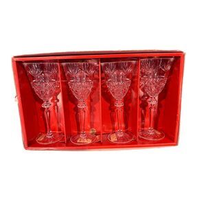 Cristal D’ Arques Collection Set Of 4 Whine Glass Made In France Vintage NIB